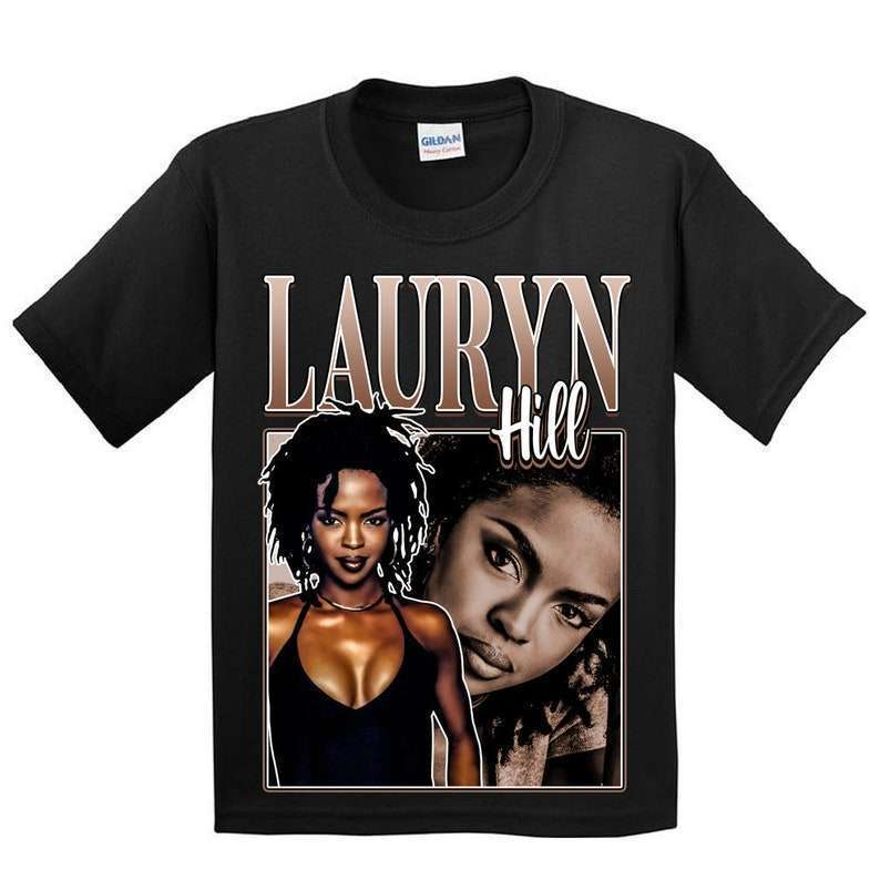 Lauryn Hill Singer Retro Black T Shirt